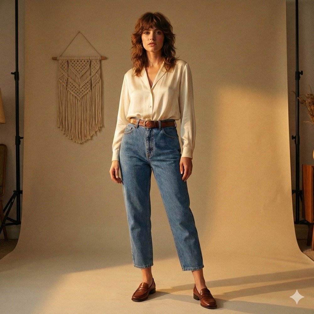 VTG Levi Strauss Women's 900 Series Blue Cropped Mom Inspo Jeans 26 Retro Casual